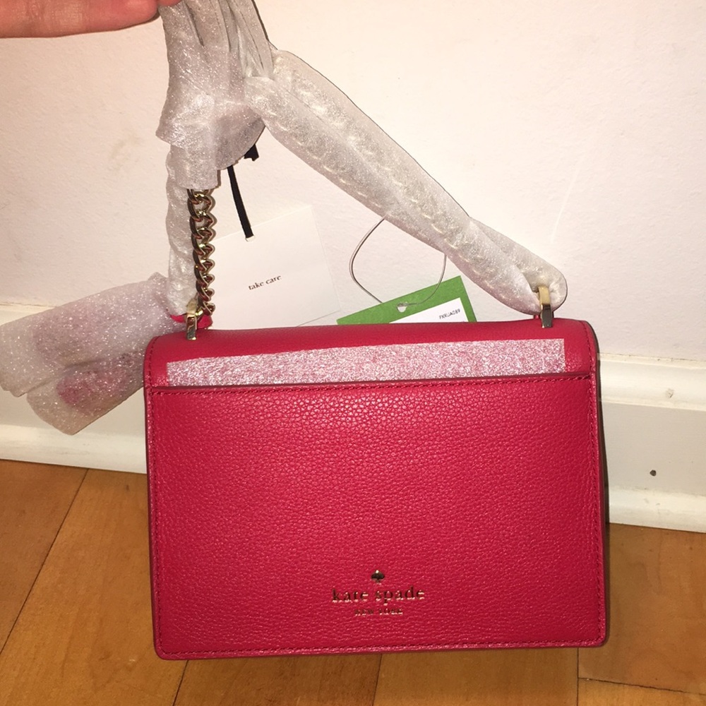 Kate Spade red hayes street pearl hazel bag - Picture 7 of 8